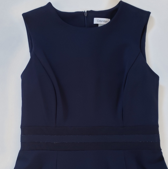 Calvin Klein Illusion - Trim Fit & Flare Dress - Picture 2 of 11